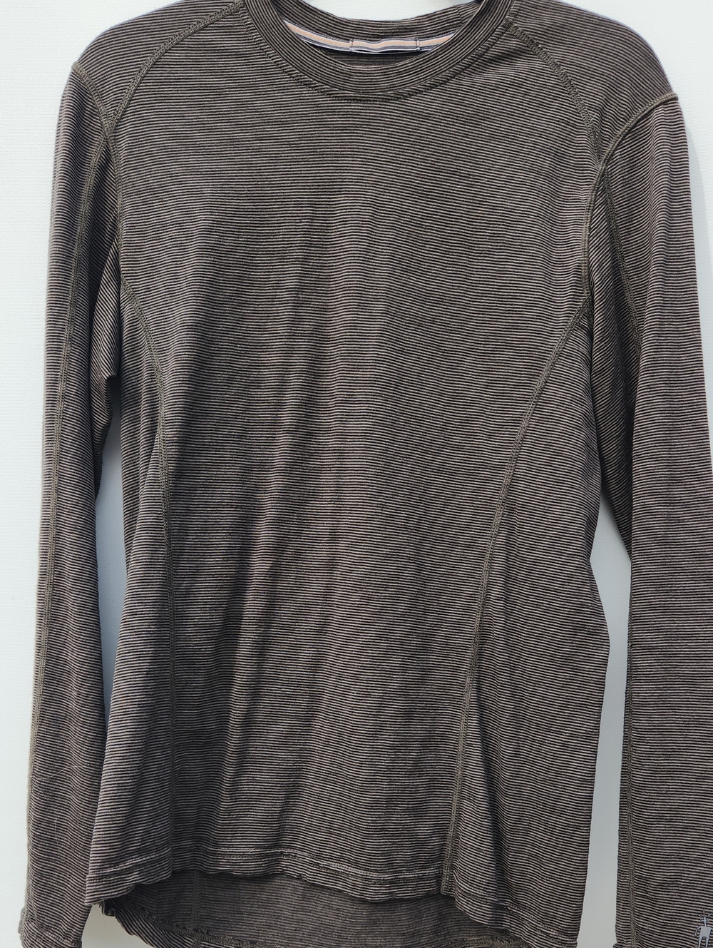 Smartwool Womens Brown Striped Crewneck Sweater Small